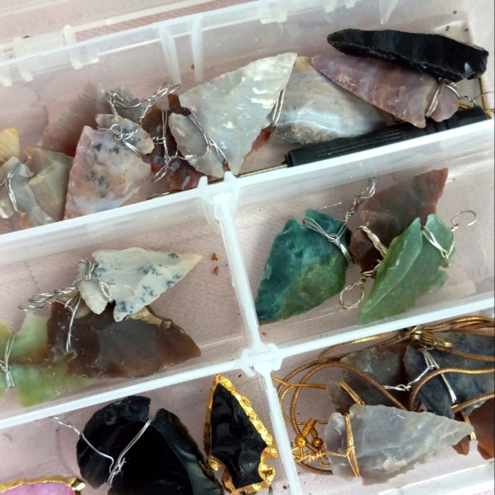 💥Native Handcrafted arrowhead pendants for necklaces! W/O chain! Vintage! Ooak!